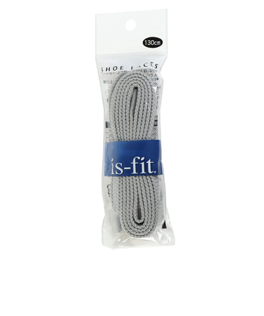 イズフィット（is-fit）シューレース 靴ひも X AC Dグレー 130cm