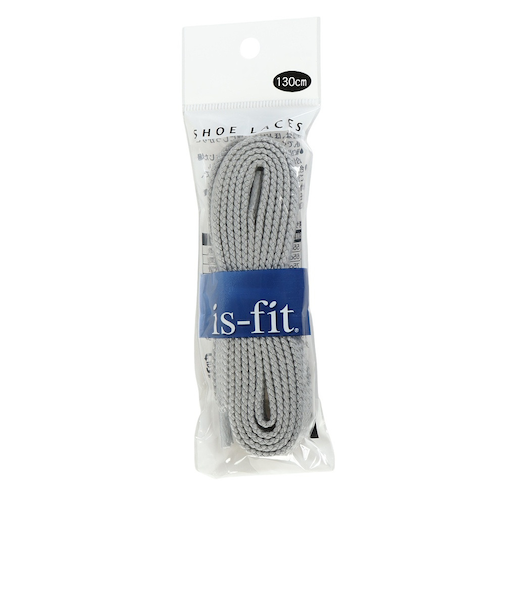 イズフィット（is-fit）シューレース 靴ひも X AC Dグレー 130cm