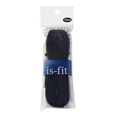 イズフィット（is-fit）シューレース 靴ひも X AC Dネイビー 150cm