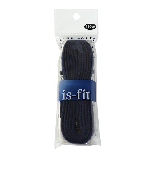 イズフィット（is-fit）シューレース 靴ひも X AC Dネイビー 150cm