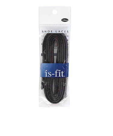 イズフィット（is-fit）シューレース 靴ひも X アウトドア クロ 120cm