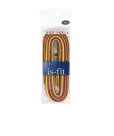イズフィット（is-fit）シューレース 靴ひも X アウトドア チャ 150cm