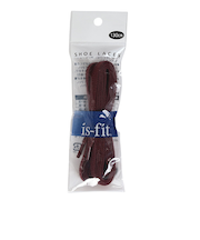 イズフィット（is-fit）シューレース 靴ひも X コットン ボルドー 130cm