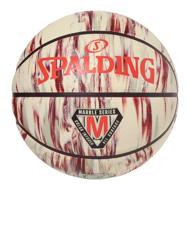 スポルディング（SPALDING）バスケットボール 5号球 マーブル クリーム×スカーレット 85-358J