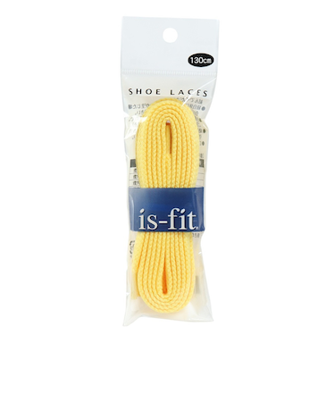 イズフィット（is-fit）シューレース 靴ひも X AC Pイエロー 130cm