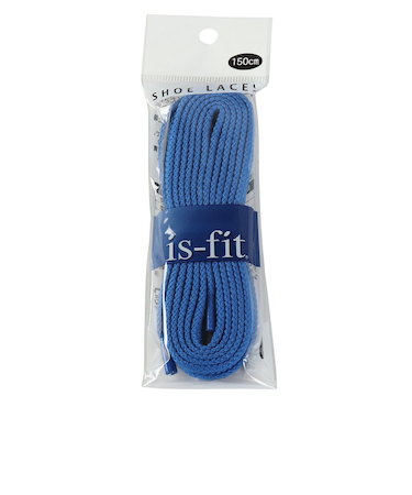 イズフィット（is-fit）シューレース 靴ひも X AC Pブルー 150cm