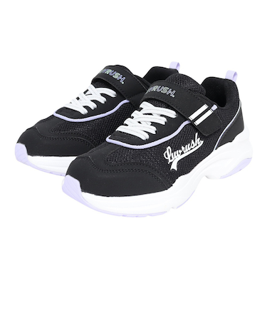 ムーンスター（MoonStar）ガールズ ジュニア スポーツシューズ ベルクロ ベルト付き スニーカー ラブラッシュ 1235 ラブスク ブラック 12240…