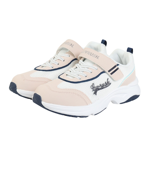 ムーンスター（MoonStar）ガールズ ジュニア スポーツシューズ ベルクロ ベルト付き スニーカー ラブラッシュ 1235 ラブスク ベージュ 12240…