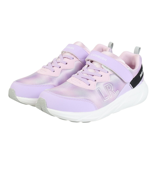 ムーンスター（MoonStar）ガールズ ジュニア スポーツシューズ ベルクロ ベルト付き スニーカー ラブラッシュ 1237 モヤ パープル 12240271