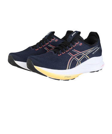 アシックス（ASICS）ランニングシューズ ジョギングシューズ GEL-KAYANO 32 WIDE ネイビー ブラック 1011C051.400 快適性 安…
