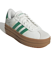 アディダス（adidas）スニーカー スポーツシューズ VL コートボールド ホワイト グリーン JQ7832 スポーツ カジュアルシューズ 厚底