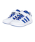 アディダス（adidas）ジュニアスニーカー スポーツシューズ グランドコート 2.0 キッズ ホワイト ブルー NLD08-JQ8000  運動靴 トップス…