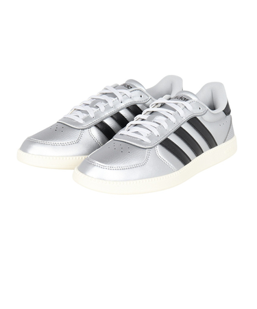 アディダス（adidas）スニーカー スポーツシューズ ブレイクネット スリーク シルバー JQ8263 スポーツ カジュアルシューズ