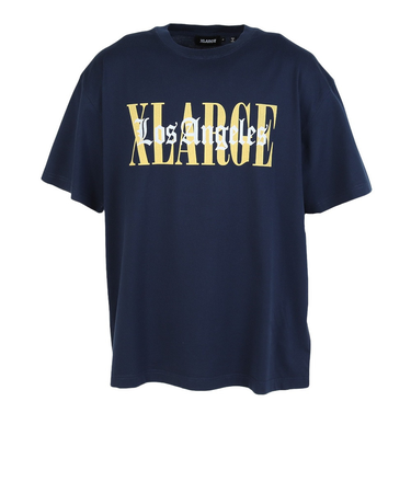 エクストララージ（XLARGE）OVERLAP ロゴ 半袖Tシャツ 101252011026-NAVY