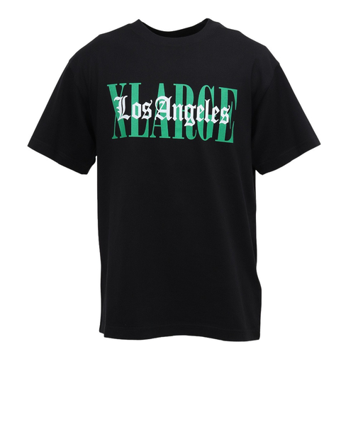 エクストララージ(XLARGE)OVERLAP ロゴ 半袖Tシャツ 101252011026-BLACK