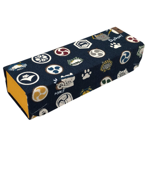 メガネケース サングラスケース ホールディングケース ネコ祭 ネイビー J-9 折りたたみ アイウェアケース