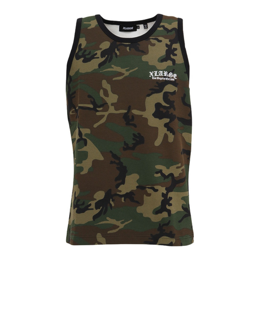 エクストララージ（XLARGE）OLD ENGLISH ワッフルタンクトップ 101252013007-CAMO
