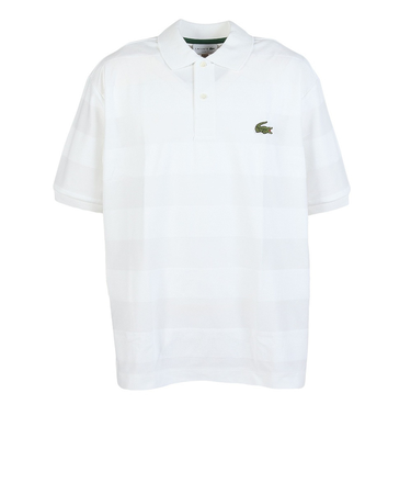 ラコステ（LACOSTE）パイル地切り替え同色ボーダーポロシャツ PH022J-99001
