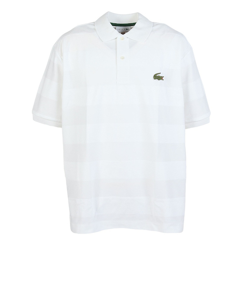 ラコステ（LACOSTE）パイル地切り替え同色ボーダーポロシャツ PH022J-99001