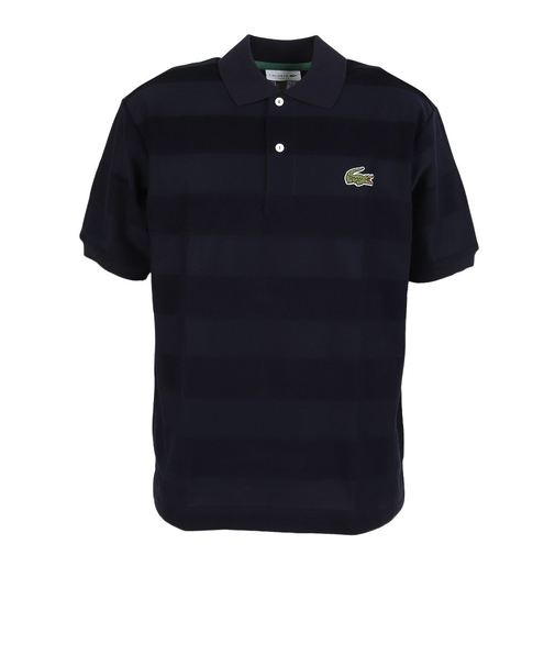 ラコステ（LACOSTE）パイル地切り替え同色ボーダーポロシャツ PH022J-99166