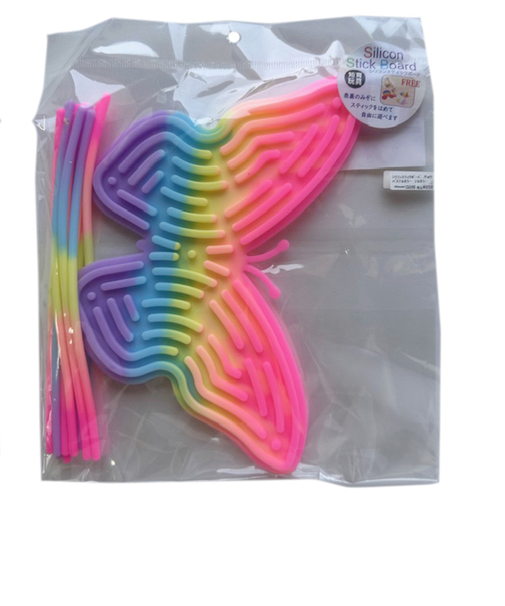 知育玩具 シリコンスティックボード チョウ パステルカラー IS048 おもちゃ 知育 赤ちゃん 想像力
