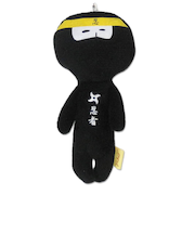 ゆきおマスコット 忍者 AMS042 BK 手裏剣 ゆるかわ キーホルダー グッズ マスコット