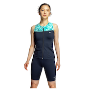 ナイキ（NIKE）フィットネス水着 水泳 ジップ付きセパレーツ 上下セット 緑 M-LLサイズ 2993144-007 スイムウェア