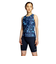 ナイキ（NIKE）フィットネス水着 水泳 総柄ジップ付きセパレーツ 上下セット 紺 M-LLサイズ 2993148-008
