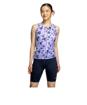 ナイキ（NIKE）フィットネス水着 水泳 総柄ジップ付きセパレーツ 上下セット 紫 M-LLサイズ 2993148-024