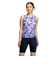 ナイキ（NIKE）フィットネス水着 水泳 総柄ジップ付きセパレーツ 上下セット 紫 M-LLサイズ 2993148-024