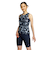 ナイキ（NIKE）フィットネス水着 水泳 総柄ジップ付きセパレーツ 上下セット 黒 M-3Lサイズ 2993148-009
