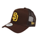 ニューエラ（NEW ERA）メッシュキャップ 9FORTY A-Frame トラッカー MLB Side Patch サンディエゴ・パドレス 茶色 14388…