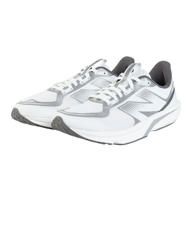 ニューバランス(new balance)ランニングシューズ トレーニングシューズ 部活 ダイナソフト フラッシュ v7 ホワイト グレー UFLSHTW7 D