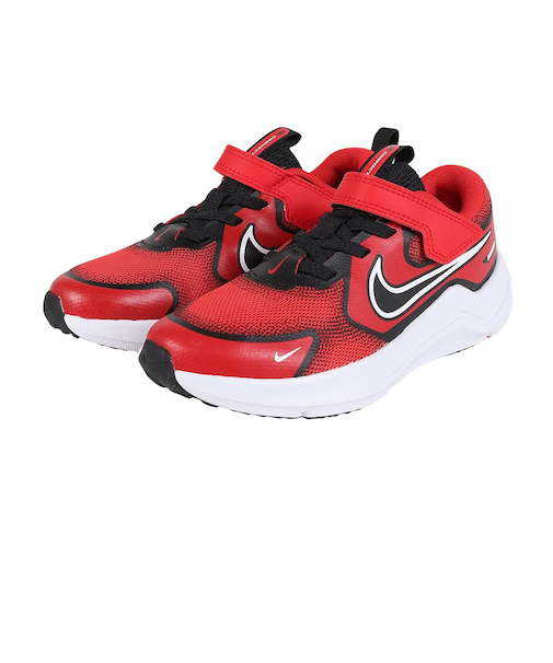 ナイキ（NIKE）ジュニア スポーツシューズ ベルクロ ベルト付き スニーカー コズミック ランナー レッド HM4400-601