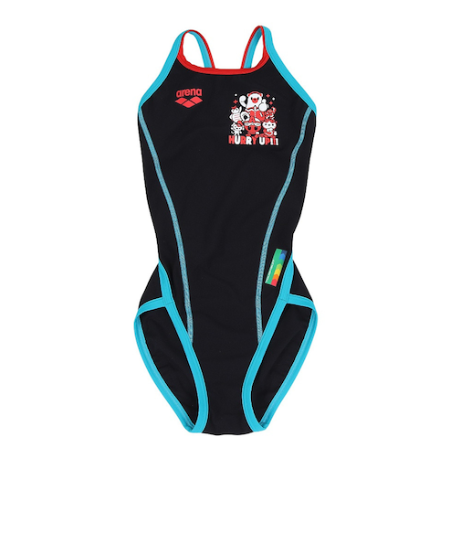 アリーナ（ARENA）競泳水着 ジュニア 女子 水泳 トレーニングワンピース オープンバック 黒 130-140サイズ AS5FWM00G BK01 アリーナ…