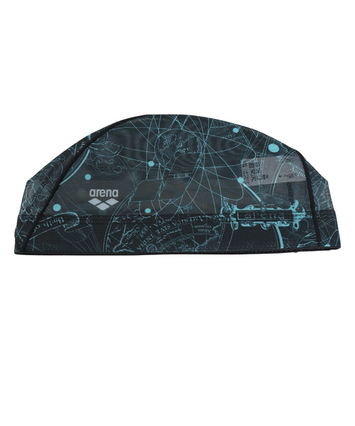 アリーナ（ARENA）メッシュキャップ 水泳 招集所持ち込み可 黒 ブラック M-Lサイズ AS5FSC51U BKEM 通気性 練習 公式大会使用可