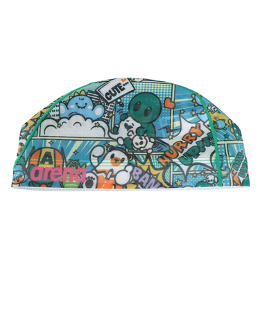 アリーナ（ARENA）スイムキャップ 水泳 メッシュキャップ 緑×青 M-Lサイズ(50-59cm) AS5FSC57U GRBL スイミングキャップ