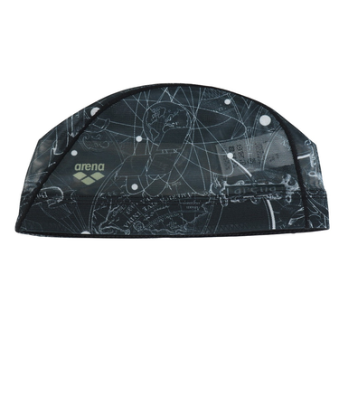 アリーナ（ARENA）メッシュキャップ 水泳 招集所持ち込み可 ブラック×ホワイト M-Lサイズ AS5FSC51U BKWH 通気性 公式大会使用可