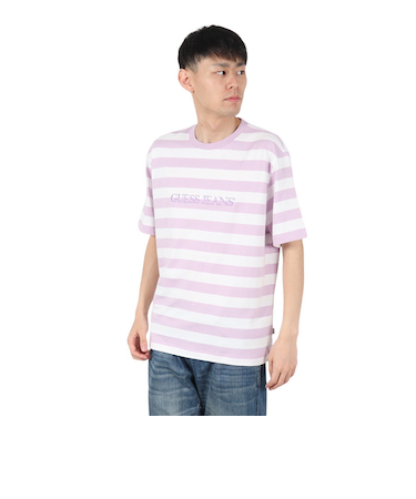 GUESS JEANS SS レギュラー ストライプ 半袖Tシャツ M4YI84K9XF1 S40L