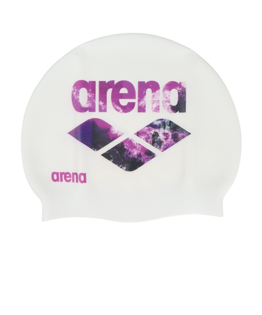 アリーナ（ARENA）シリコーンキャップ 水泳 キャップ ホワイト×ピンク AS5FSC21U WHPK シリコーン 伸縮 髪 保護 練習 アスリート