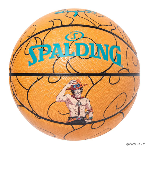 スポルディング（SPALDING）バスケットボール 7号球 ONE PIECE メラメラの実 合成皮革 78-038J