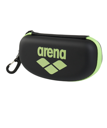 アリーナ（ARENA）ゴーグルケース 水泳バッグ M ブラック×グリーン AS5SAZ70U BKGR ゴーグル保護 持ち運び フック付き