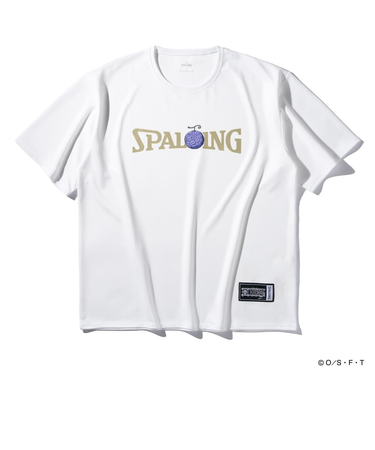 スポルディング（SPALDING）バスケットボールウェア Tシャツ ONE PIECEゴムゴムの実 ロゴ SMT25104PWH