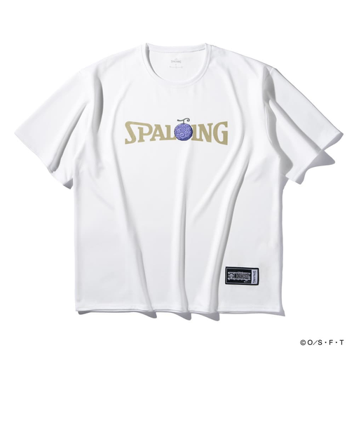 スポルディング（SPALDING）バスケットボールウェア Tシャツ ONE PIECEゴムゴムの実 ロゴ SMT25104PWH