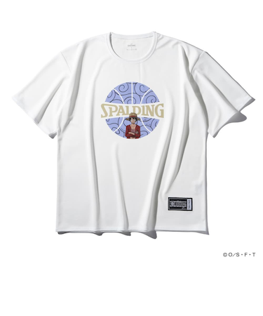 スポルディング（SPALDING）バスケットボールウェア Tシャツ ONE PIECEゴムゴムの実 ボールプリント SMT25101PWH