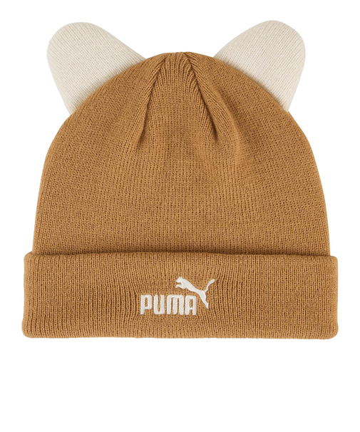 プーマ（PUMA）ニットキャップ ジュニア ニマル ミッド クラウン ビーニー キャメル 02656402 ニット帽 帽子 フリーサイズ 子供 耳付き