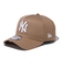 ニューエラ（NEW ERA）キャップ 940 A-Frame ニューヨーク・ヤンキース カーキ×ホワイト 茶色 14525035 サイズ調整可 日除け対策