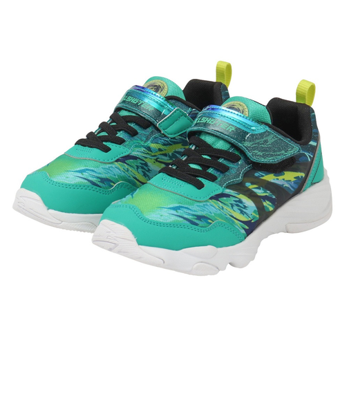 ムーンスター（MoonStar）ジュニア スポーツシューズ ベルクロ ベルト付き スニーカー SK0070WS シップウ エメグリーン 12240087