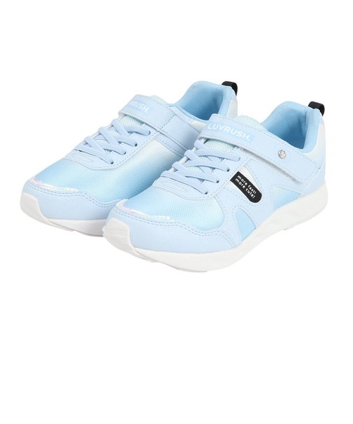 ムーンスター（MoonStar）ジュニア スポーツシューズ ベルクロ ベルト付き スニーカー LV1236WS サックス 12240265