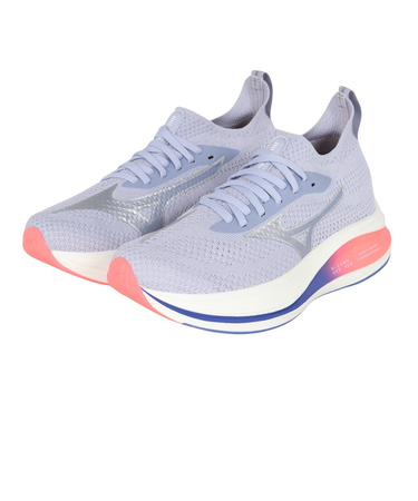 ミズノ（MIZUNO）ランニングシューズ ジョギングシューズ ミズノ ネオ ゼン パープル シルバー J1GD258671 スニーカー